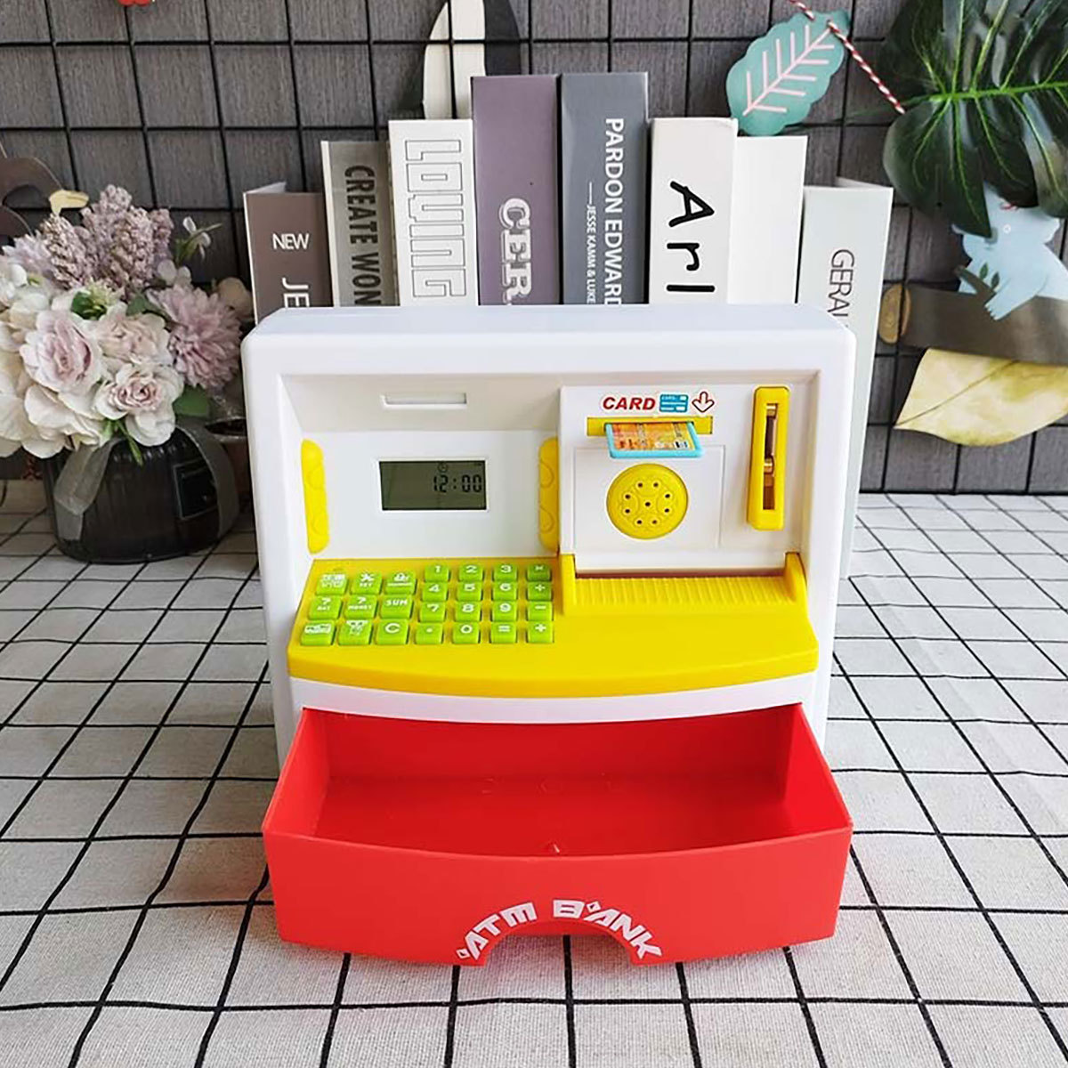 Hucha electrónica de juguete para cajero automático, Alcancías para niños para bautismo