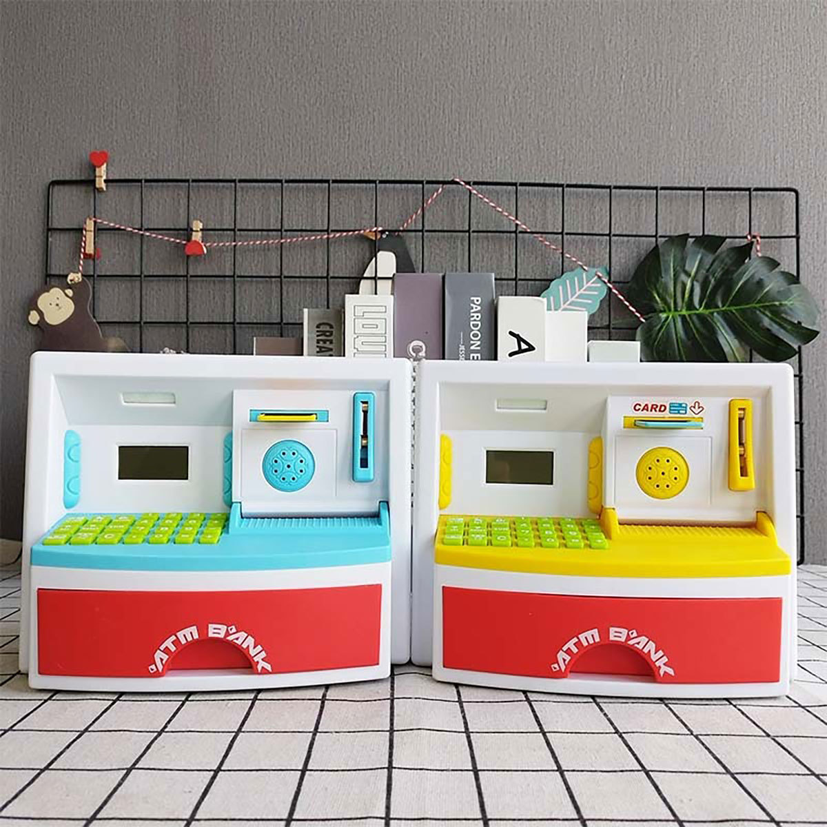 Hucha electrónica de juguete para cajero automático, Alcancías para niños para bautismo