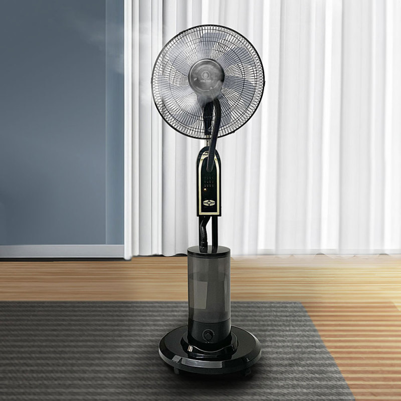 CM-TOP Ventilador de Pedestal para Enfriamiento en Verano Negro