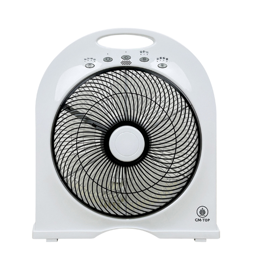 CM-TOP Ventilador de Mesa con Asa 4 Velocidades 12 Pulgadas Blanco