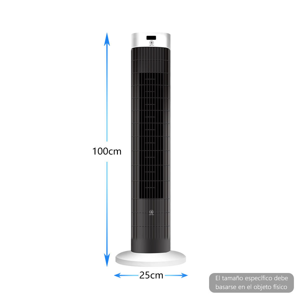CM-TOP Ventilador de Torre Silencioso Regulable 3 Velocidades Negro