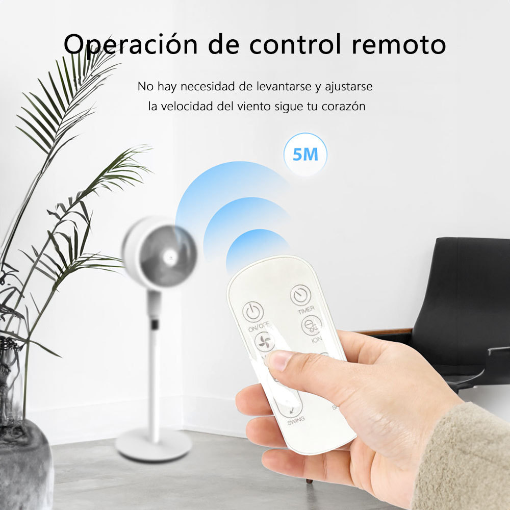 CM-TOP Ventilador de Pedestal Pie Oscilación 32 Velocidades Blanco
