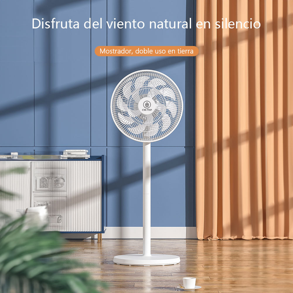 CM-TOP Ventilador De Pie Con 10 Aspas 3 Velocidades Blanco