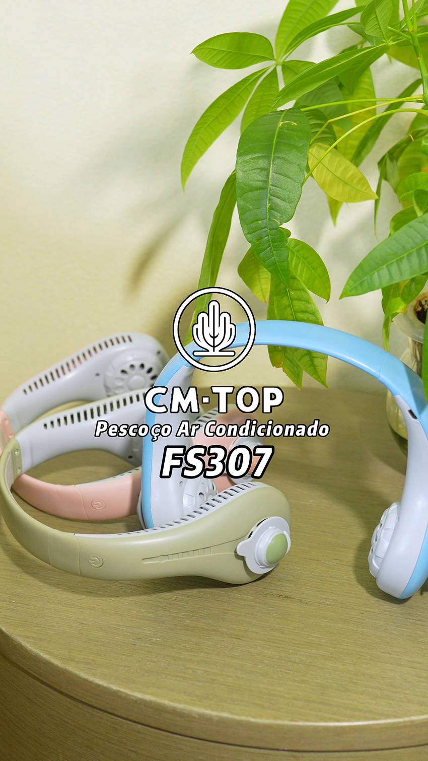 CM-TOP Ventilador de Cuello Portátil Manos Libres sin Aspas