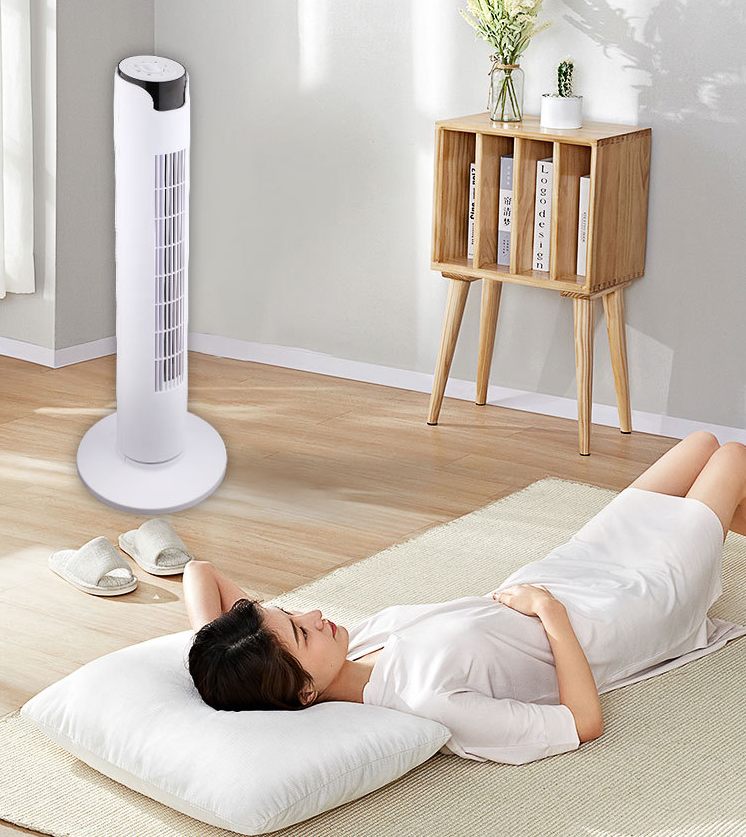 CM-TOP Ventilador de Torre Oscilante Regulable 3 Velocidades Blanco