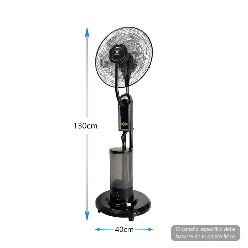 CM-TOP Ventilador de Pedestal para Enfriamiento en Verano Negro
