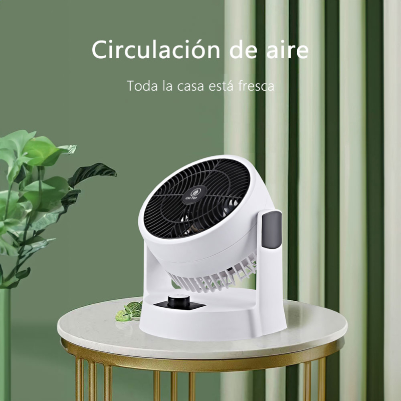 CM-TOP Pequeño Ventilador de Mesa Circulador De Aire Blanco