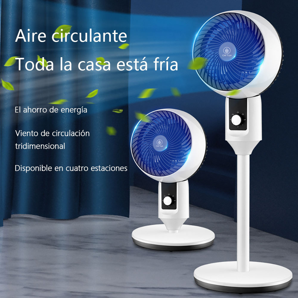 CM-TOP Ventilador Pedestal for Bedroom Portatil Silencioso Blanco
