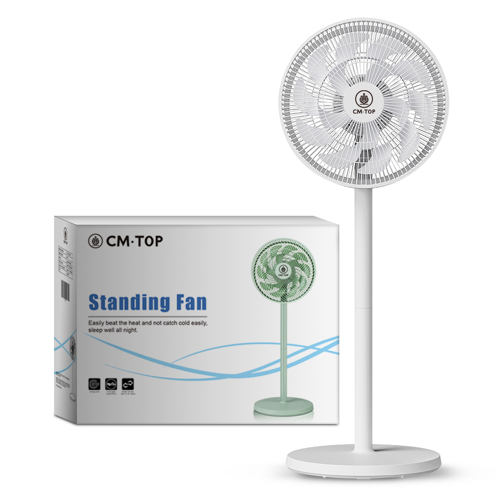 CM-TOP Ventilador De Pie Con 10 Aspas 3 Velocidades Blanco
