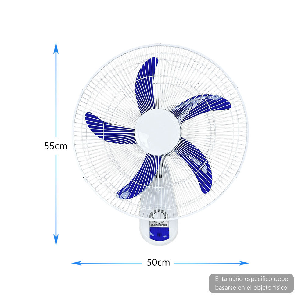 CM-TOP Ventilador Oscilante de Pared con Inclinación Ajustable