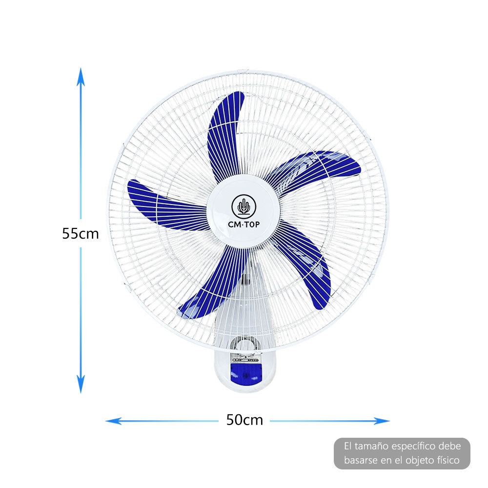 CM-TOP Ventilador Oscilante de Pared con Inclinación Ajustable