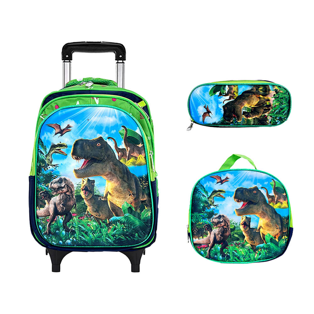 BAG343  CM-TOP Set 3 Mochila Dinosaurio Para Niños De Escuela Primaria