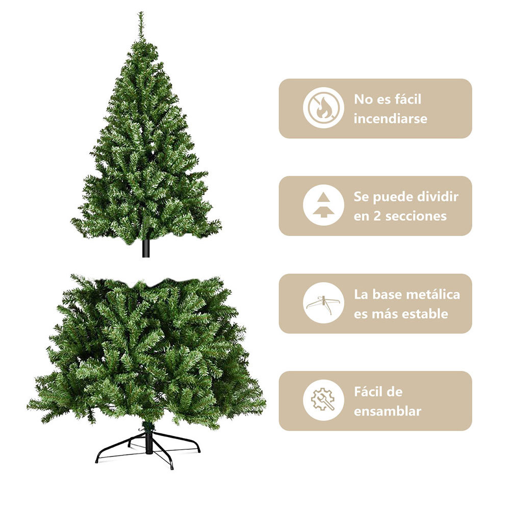 SDS102  CM-TOP  Arbol Navidad Artificial 150cm Verde Pino Frondoso