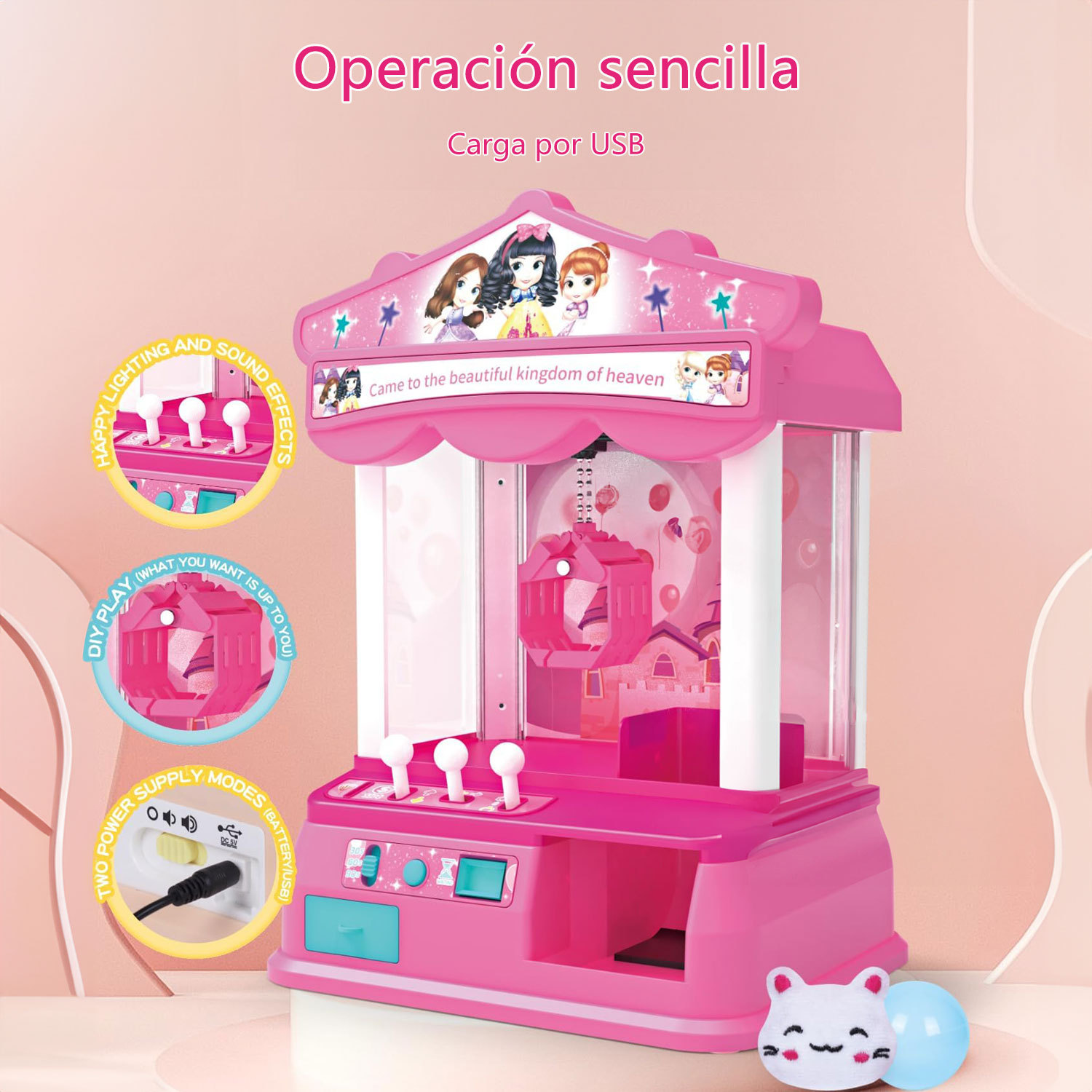 ZWWJ02  CM-TOP  Máquina De Garras Para Niños Con Peluches Y Gashapon