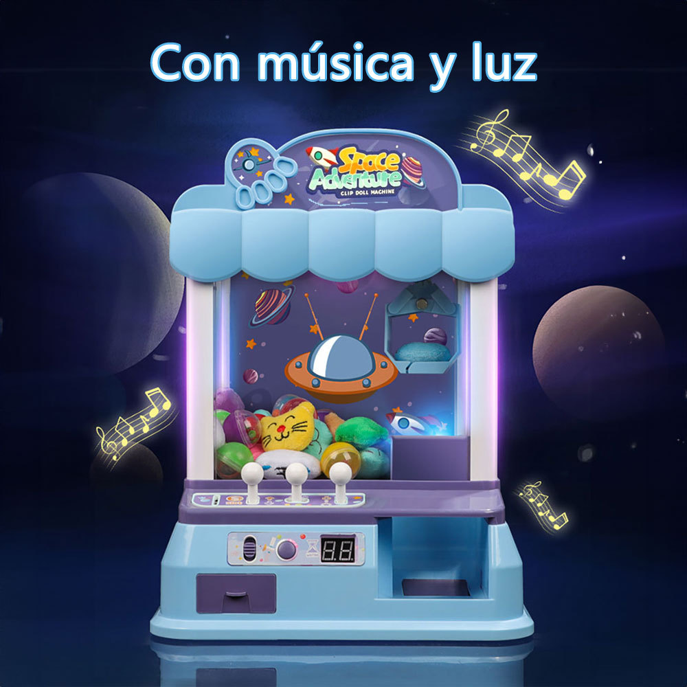 ZWWJ06  CM-TOP  Máquina De Garras Peluches Y Capsula Luz Sonido Juguete Niño