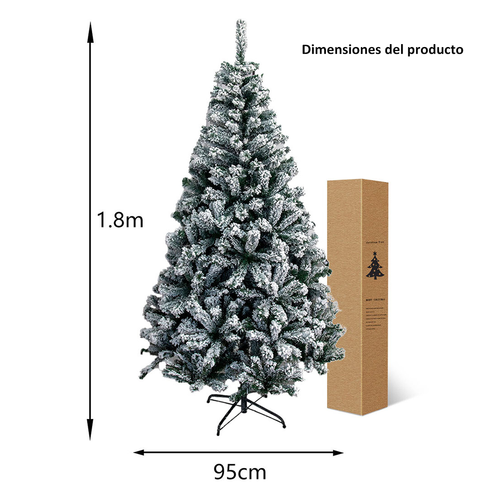 SDS110  CM-TOP  Árbol De Navidad De Copos De Nieve Artificiales Verdes 180cm
