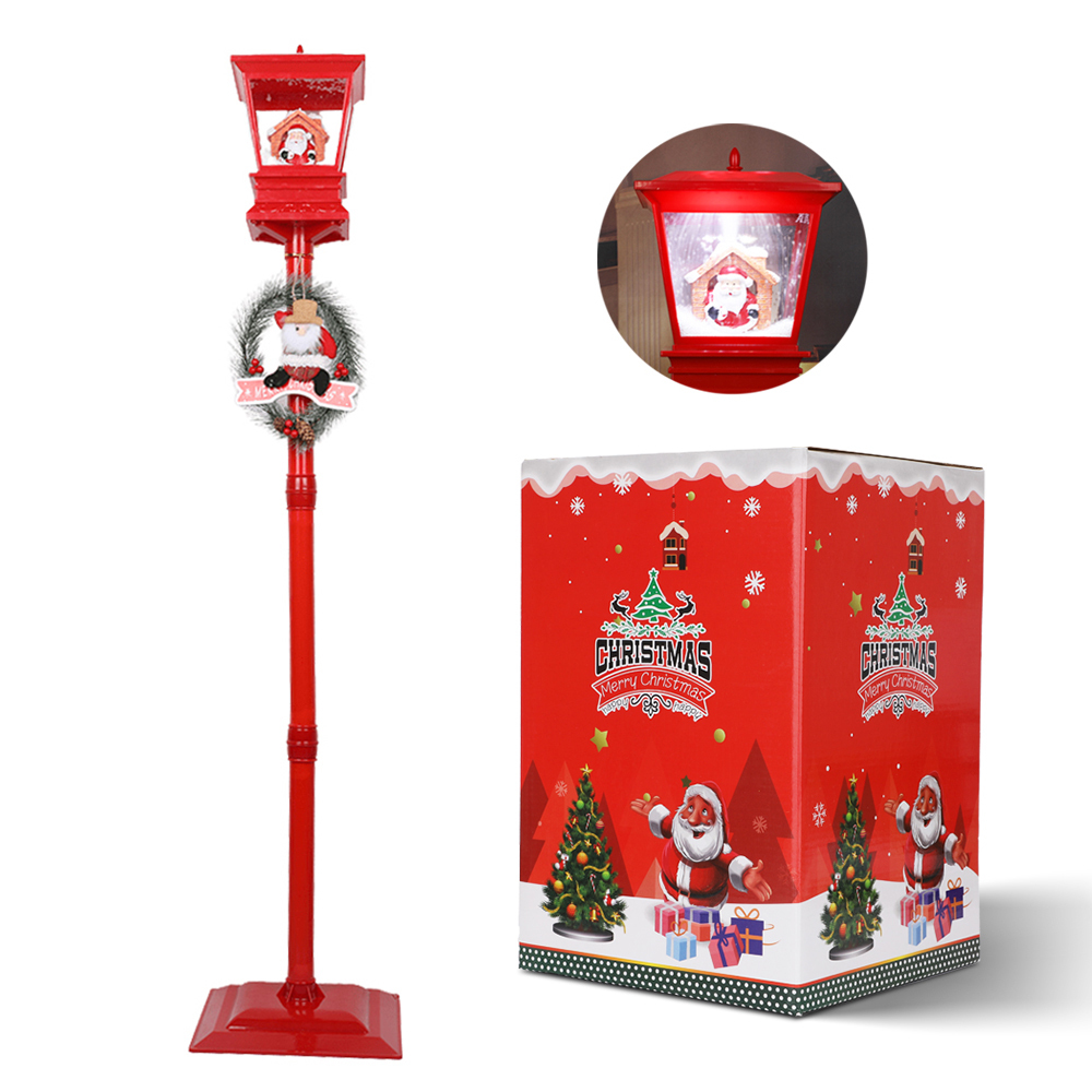 SDS529  CM-TOP  Farol Navideño Nieve 1.4m Lámpara De Calle Navidad Con Luz