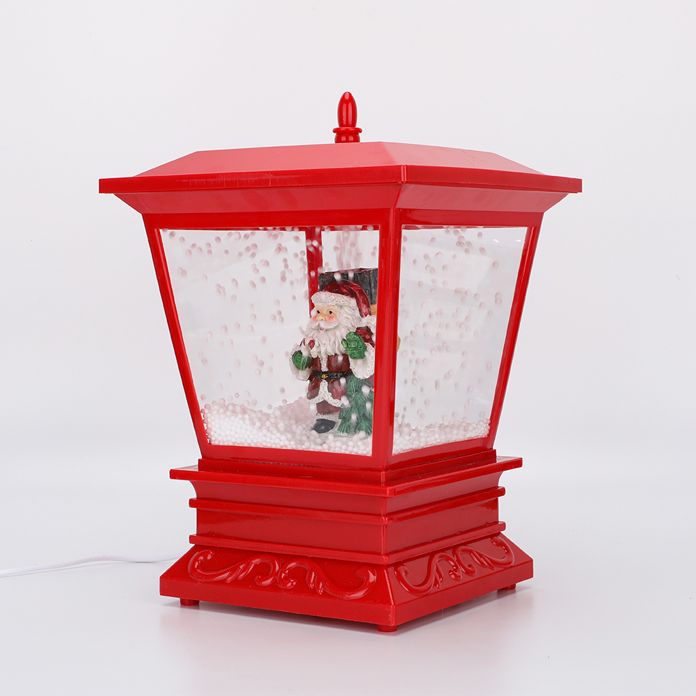 SDS530  CM-TOP  Lámpara Decorativa Farol De Navidad Nevando Santa Luz Música