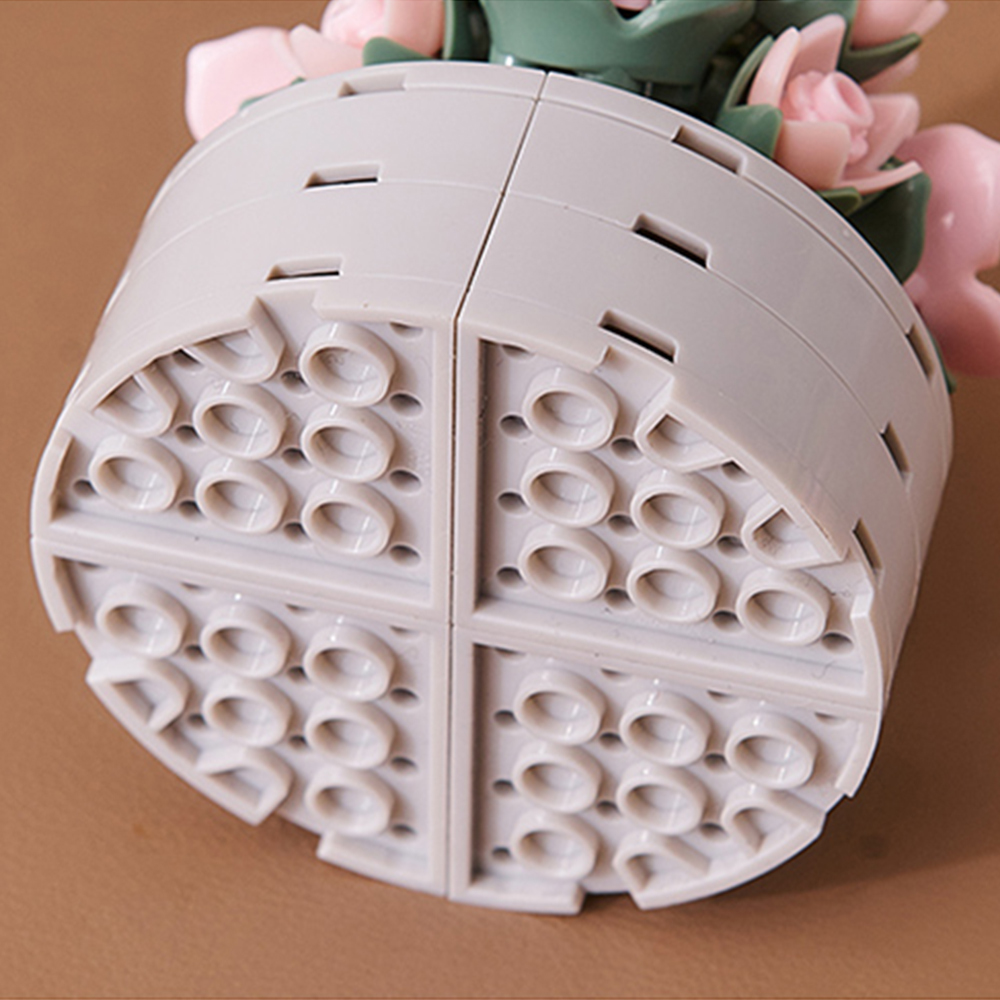 TOY719-4 CM-TOP  Bloques De Construcción Bonsái Flores Plantas Paquete De 4