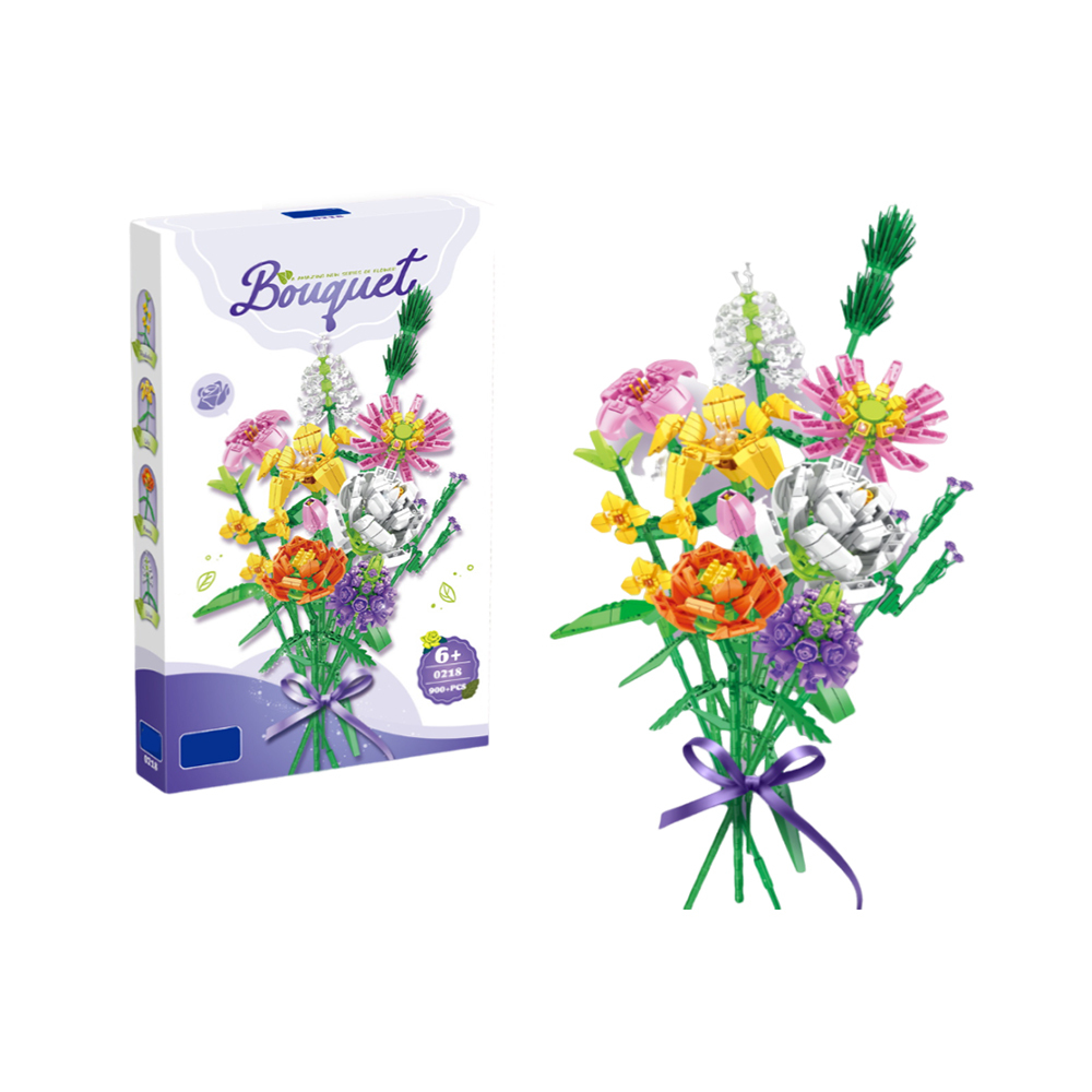 TOY809 CM-TOP  Bloques De Flores Artificiales Decorativas Para Armar 900pcs