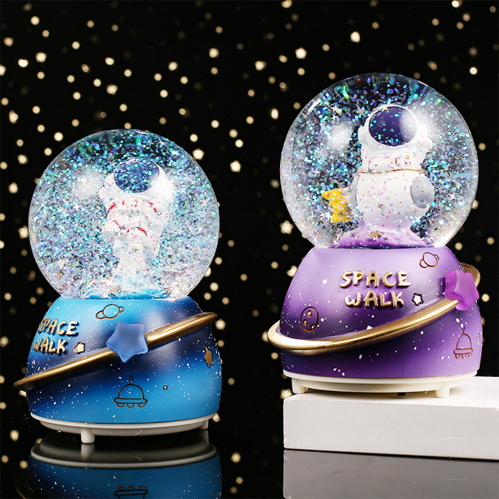 TOY700  CM-TOP  Esfera Bola Globo De Nieve Cristal Musical Luz Astronauta