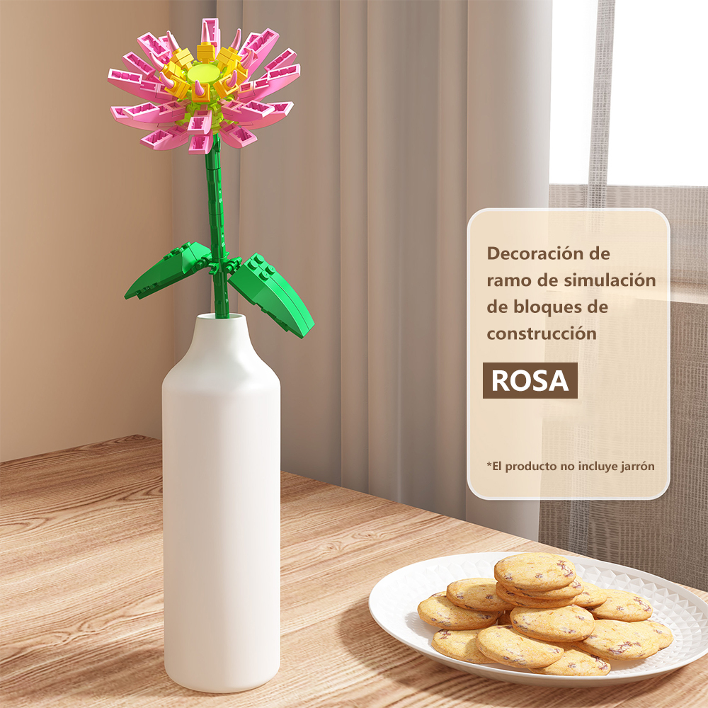 TOY807 CM-TOP  82pcs Bloques De Flores Artificial Armar Kit De Construcción