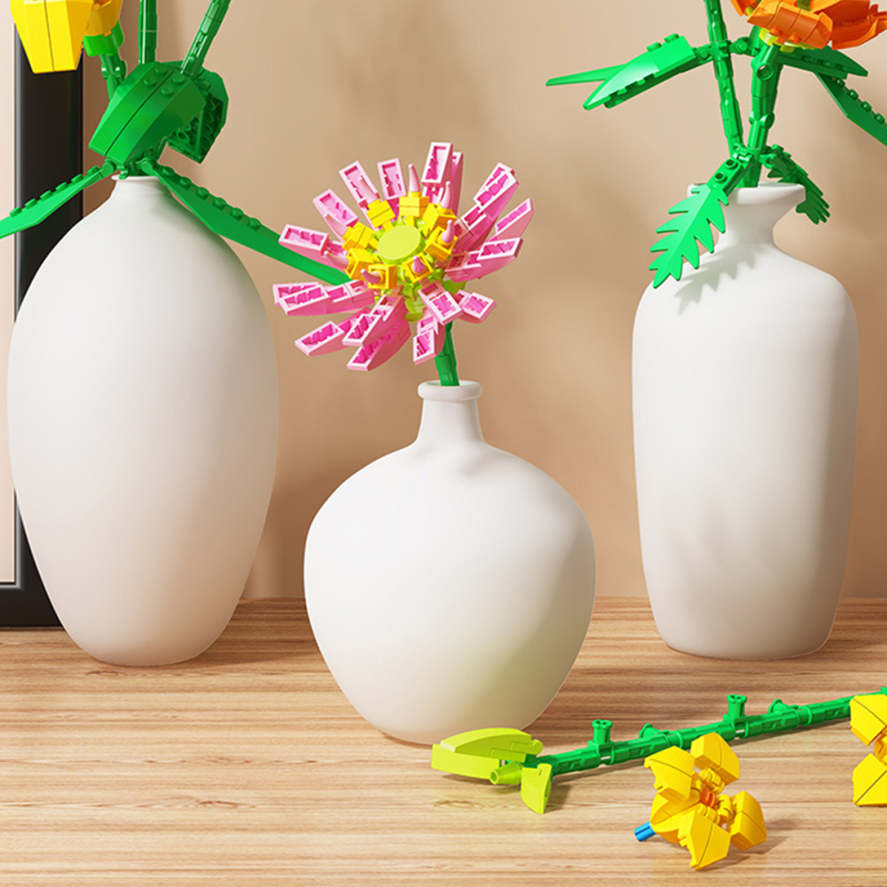 TOY807 CM-TOP  82pcs Bloques De Flores Artificial Armar Kit De Construcción