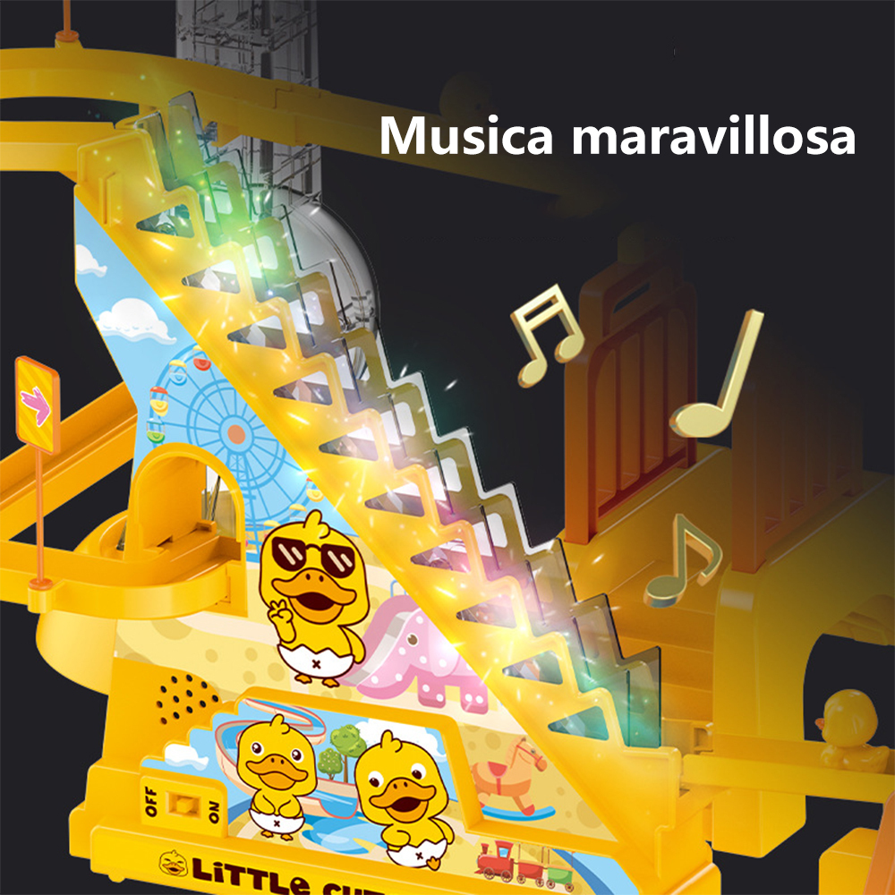 TOY790 CM-TOP  Juguete De Pista Escaleras Patos Grande Música Y Luz Niños