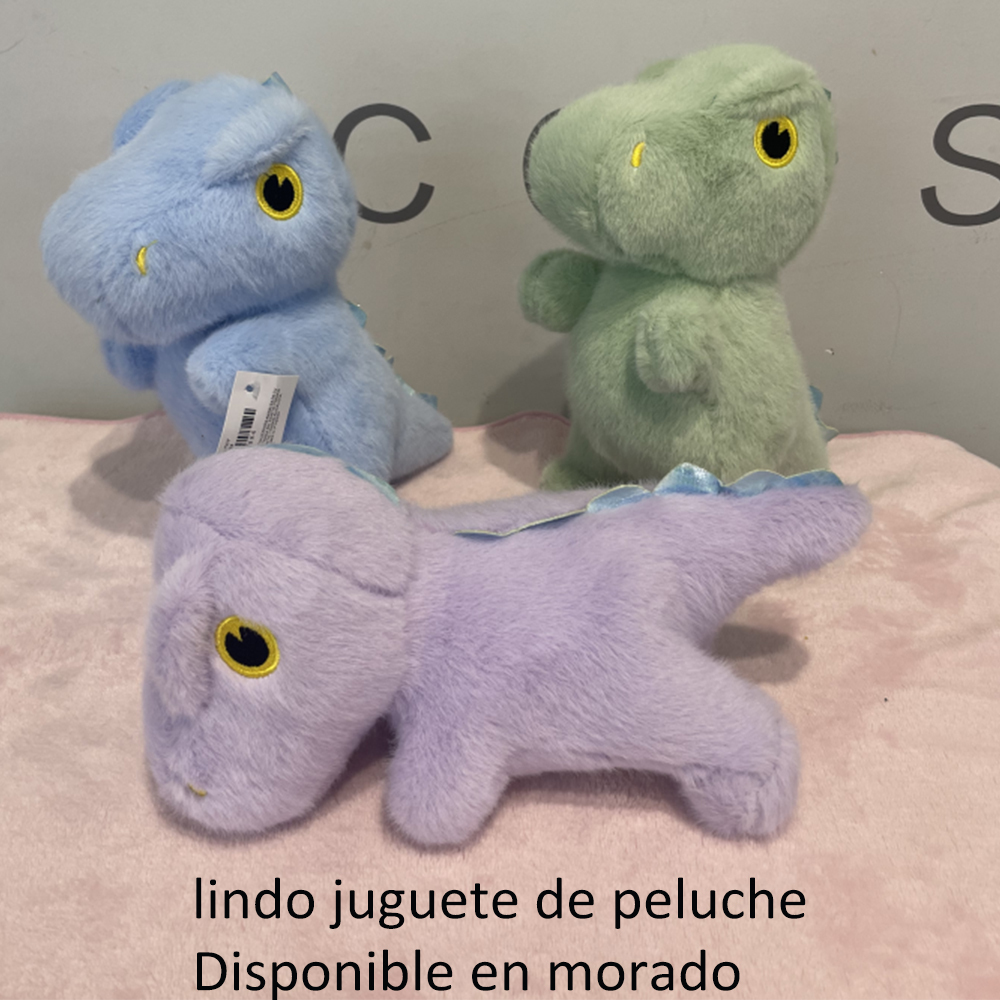 TOY884 CM-TOP  Peluche Dinosaurio 22cm Para Niños Regalo Cumpleaños Púrpura