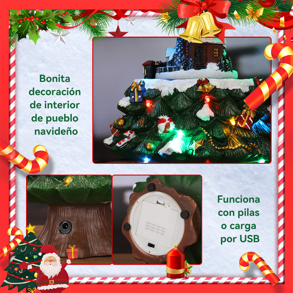 SDD1300  Mini Árbol Navidad Con Luces Para Decoración Navideña 41cm