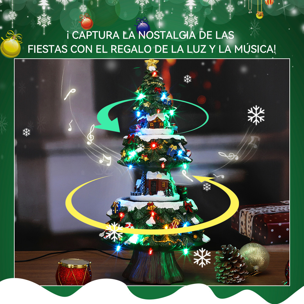SDD1300  Mini Árbol Navidad Con Luces Para Decoración Navideña 41cm