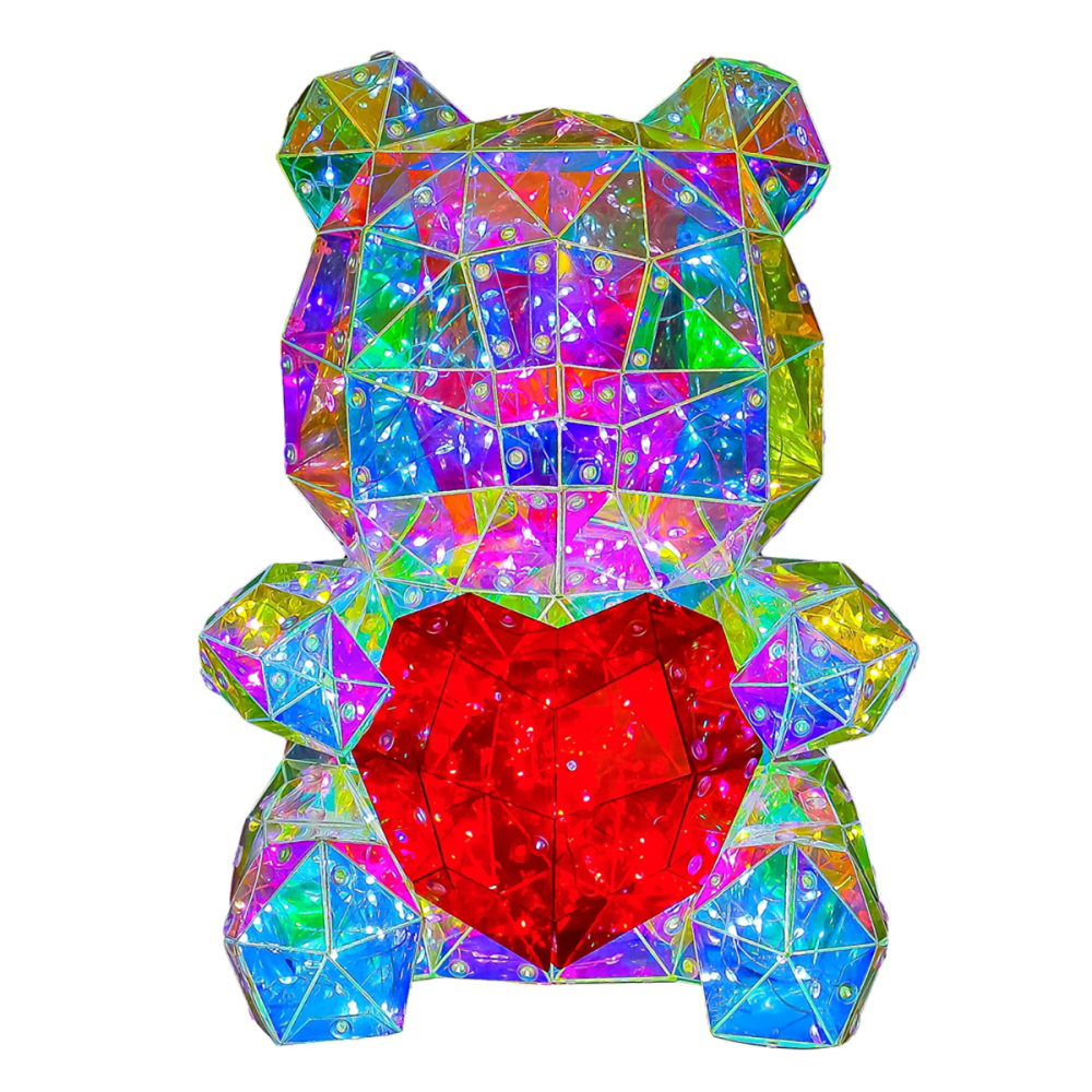 SDD1147 Lámpara 3d Oso Corazon Luminoso Led San Valentín Navideña