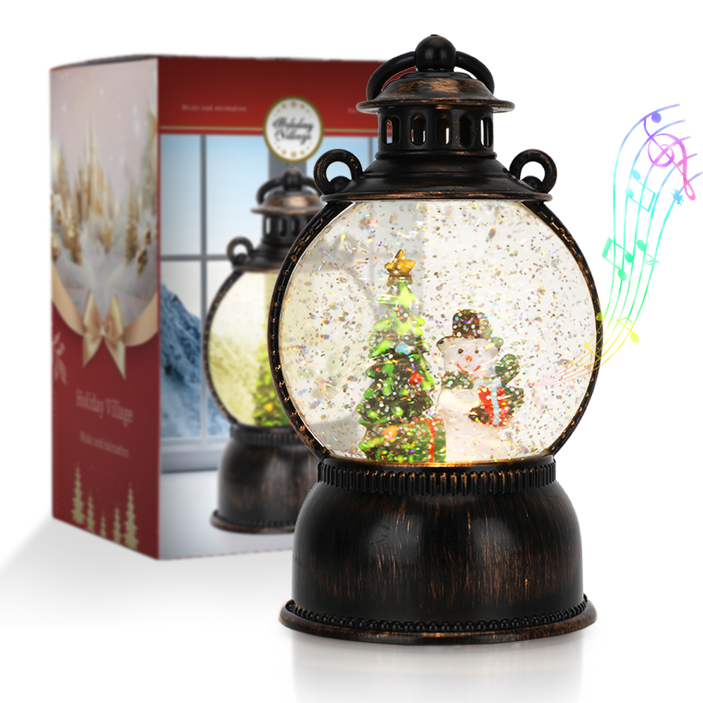 SDD1313  Adornos Navideños Musicales De Bolas De Nieve Decoraciones