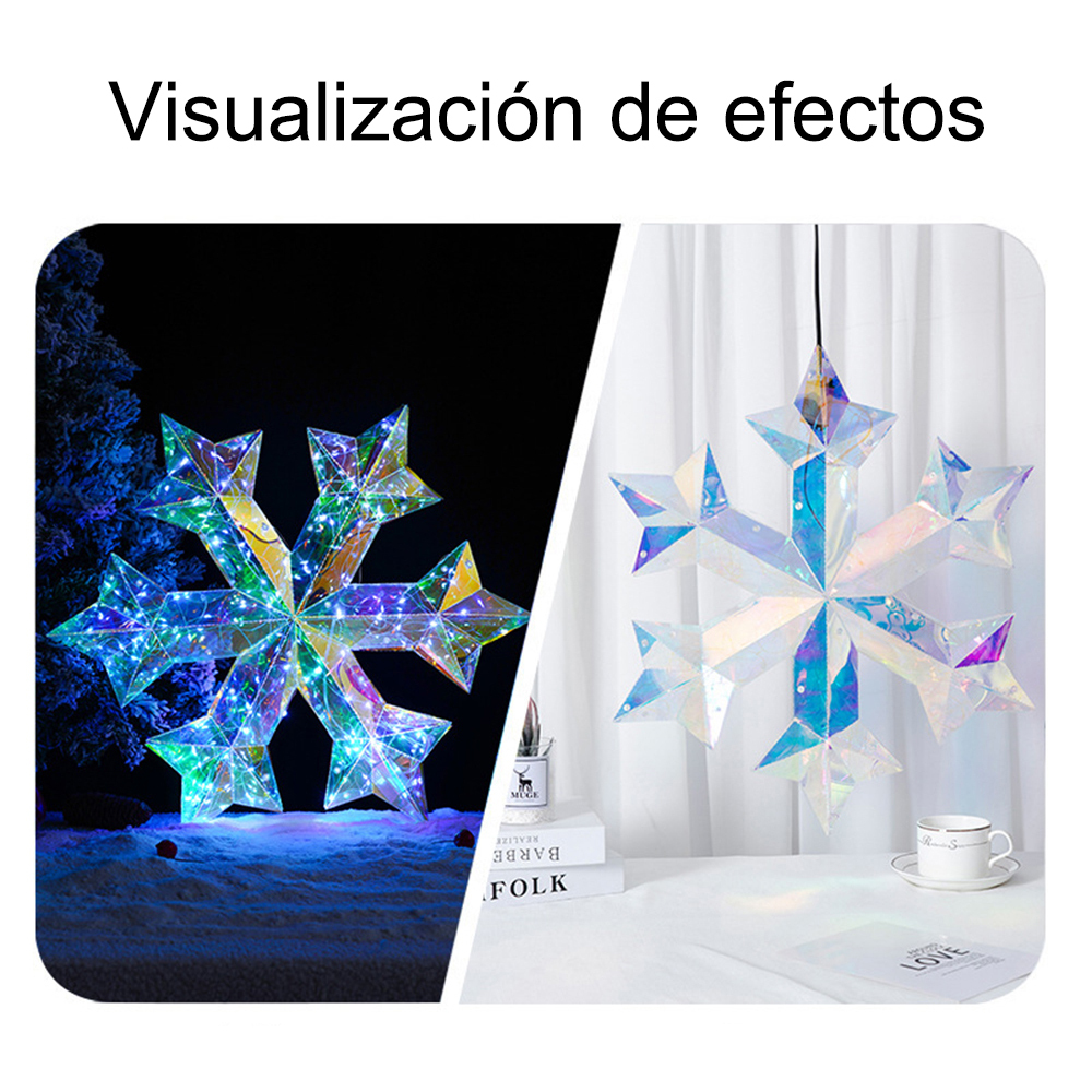 SDD1164  Lámpara Copo Nieve Navidad Adorno Navideño Decoracion 25cm