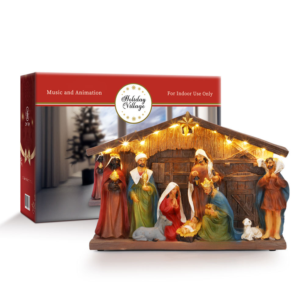 SDD1280  Nacimiento Navideño Pesebre Con Luz Decoracion Navideños