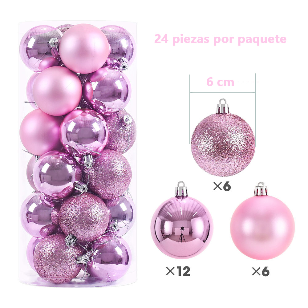 SDS4172  Esferas Navidad Adornos Para Decoración Navideña Árbol 24pcs