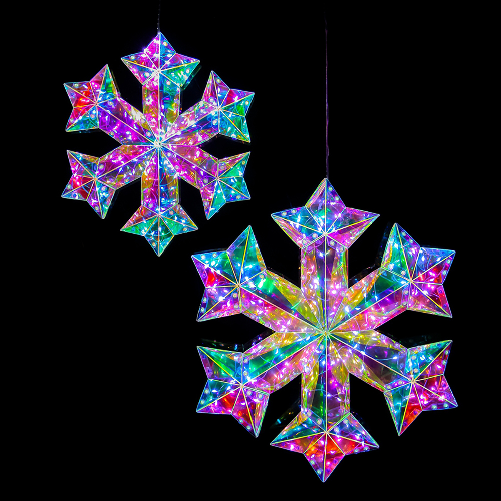 SDD1164  Lámpara Copo Nieve Navidad Adorno Navideño Decoracion 25cm