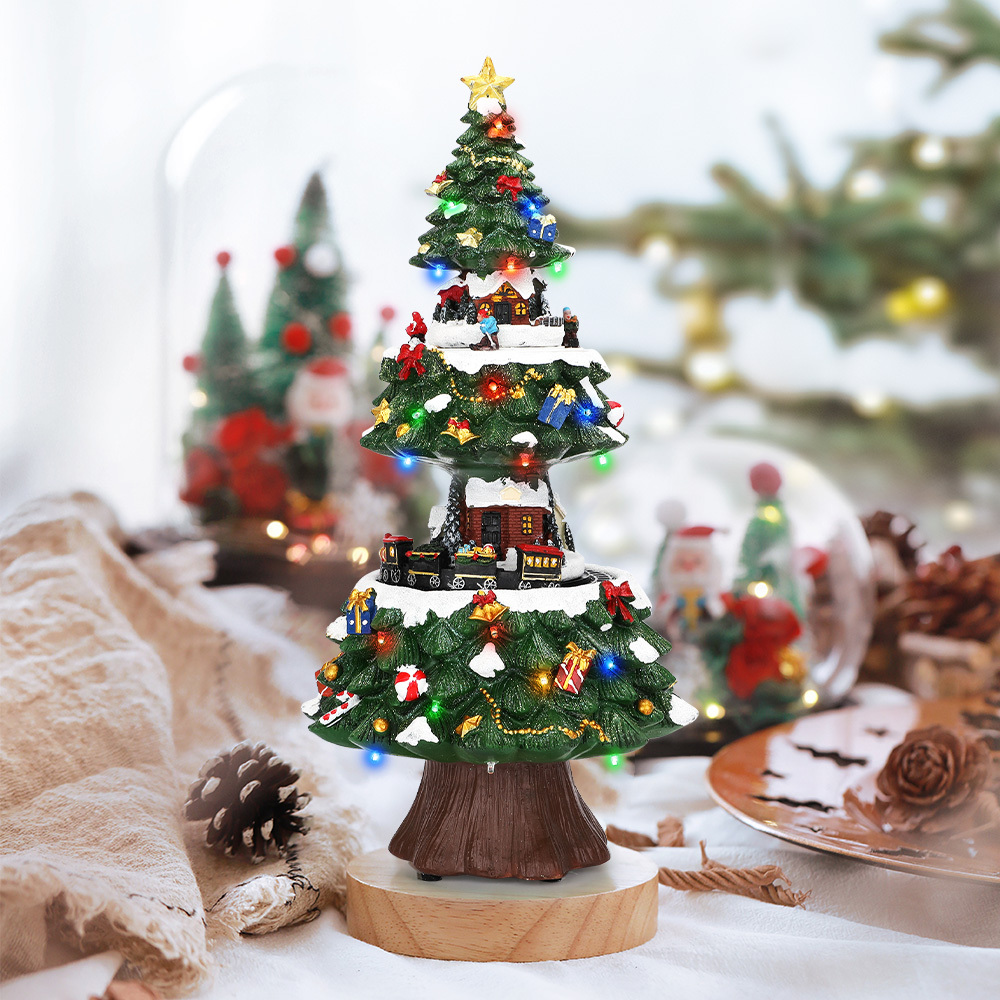 SDD1300  Mini Árbol Navidad Con Luces Para Decoración Navideña 41cm