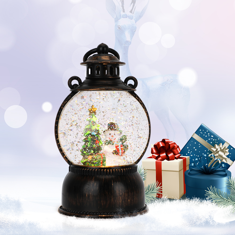 SDD1313  Adornos Navideños Musicales De Bolas De Nieve Decoraciones