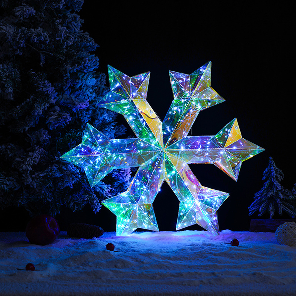 SDD1164  Lámpara Copo Nieve Navidad Adorno Navideño Decoracion 25cm