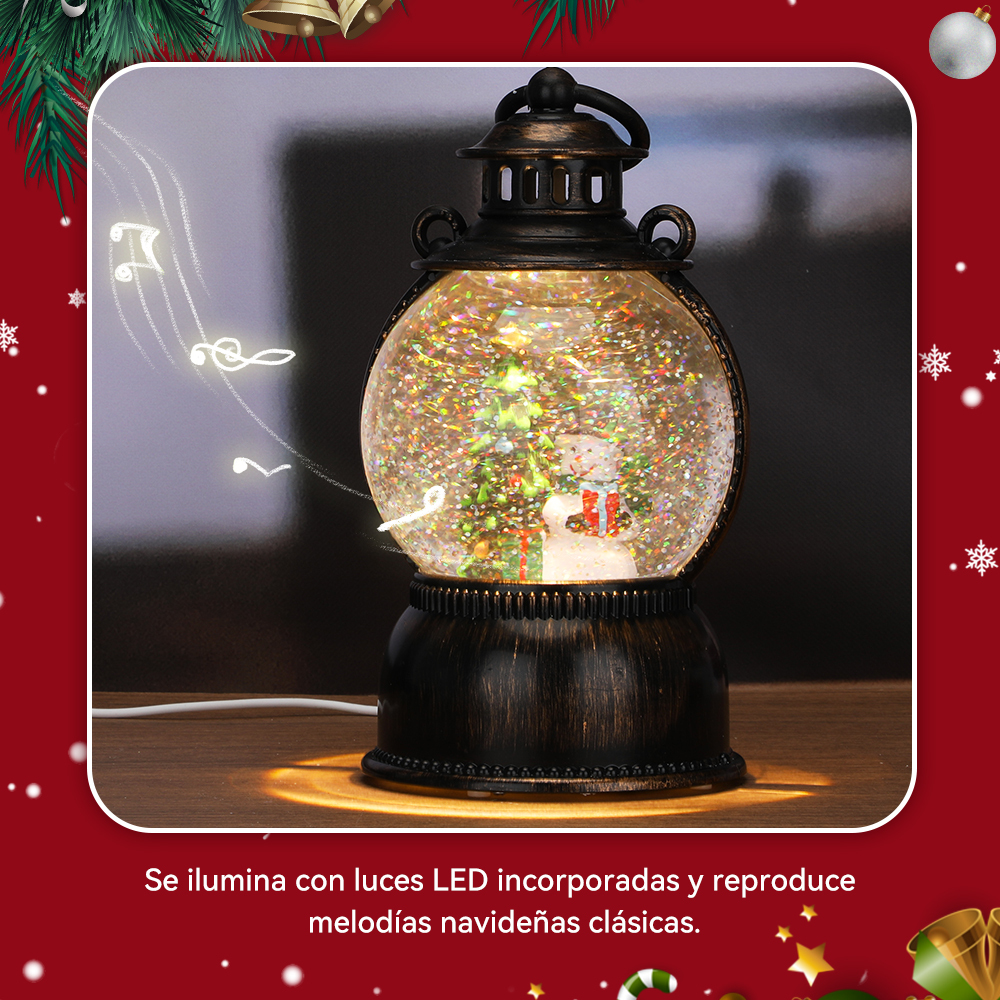 SDD1313  Adornos Navideños Musicales De Bolas De Nieve Decoraciones