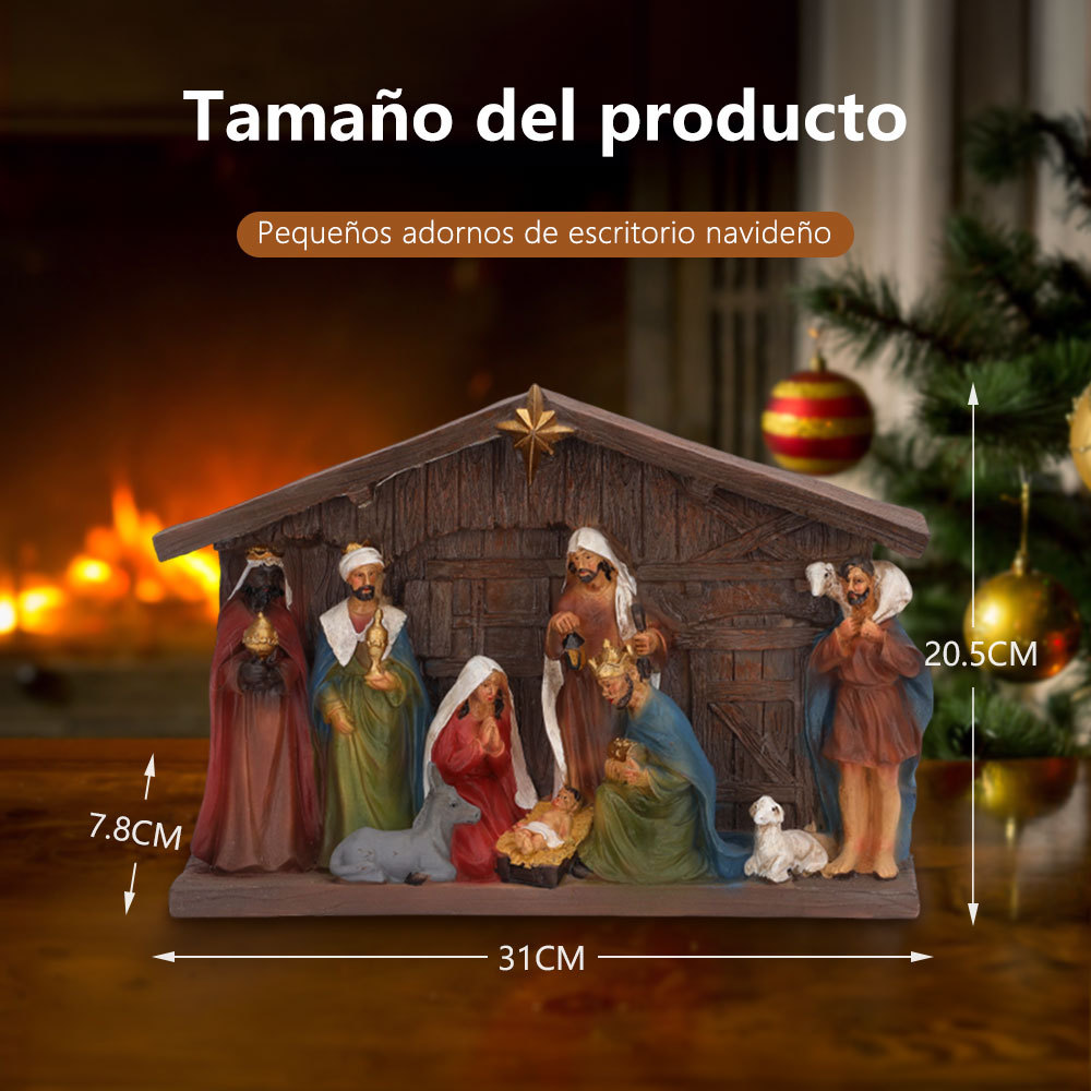 SDD1280  Nacimiento Navideño Pesebre Con Luz Decoracion Navideños