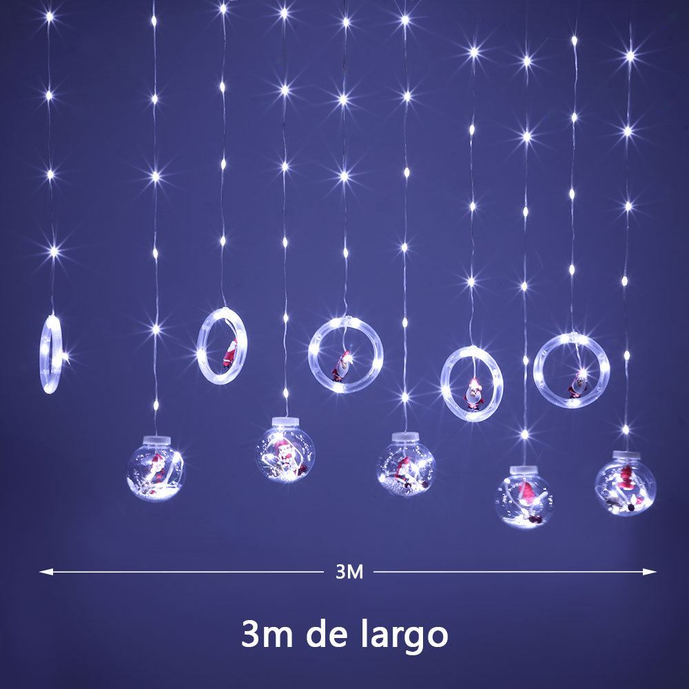 SDD138  Guirnalda De Luces Navideñas Cortina Decoración Luces Led