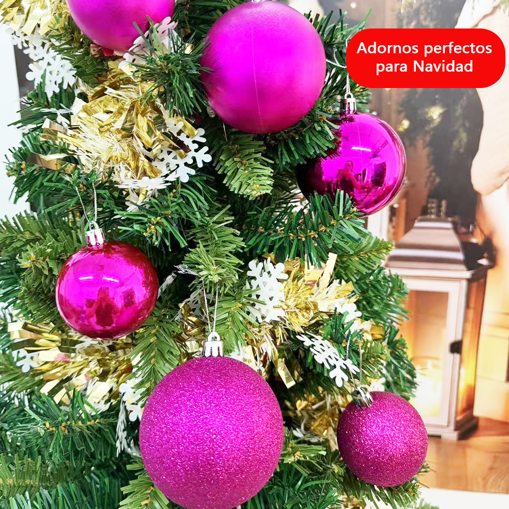 SDS4174 Esferas Navideñas 8cm Decoracion Bolas De Navidad 24pcs