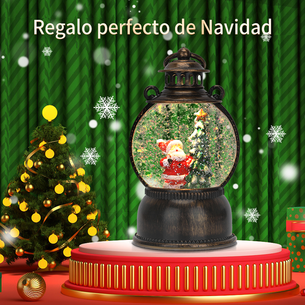 SDD1312  Adorno Navideño Linterna Santa Con Luz Musical Decoraciones