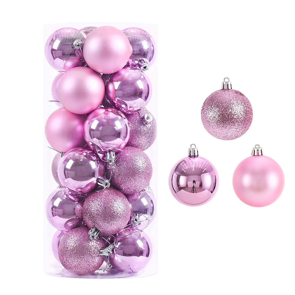 SDS4174 Esferas Navideñas 8cm Decoracion Bolas De Navidad 24pcs