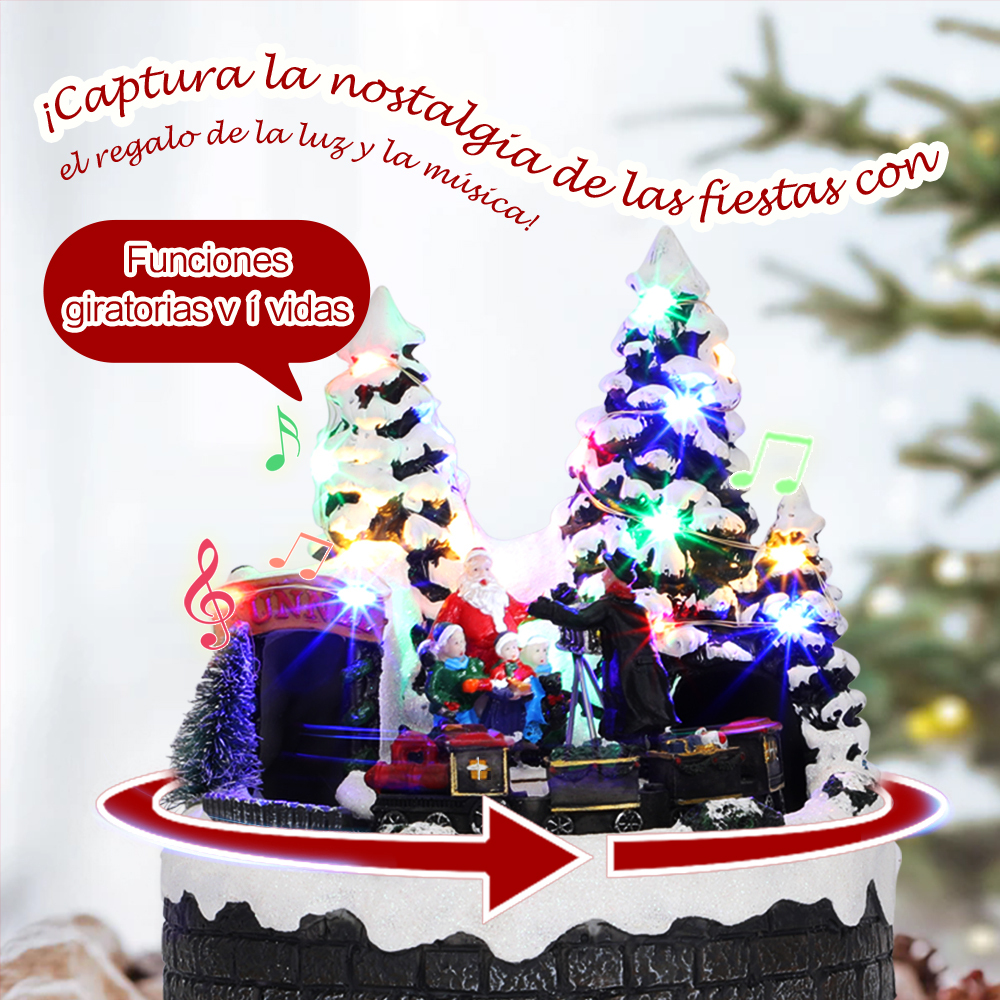 SDD1282  Villas Navideñas Led Decoración De Resina Adornos Navideños