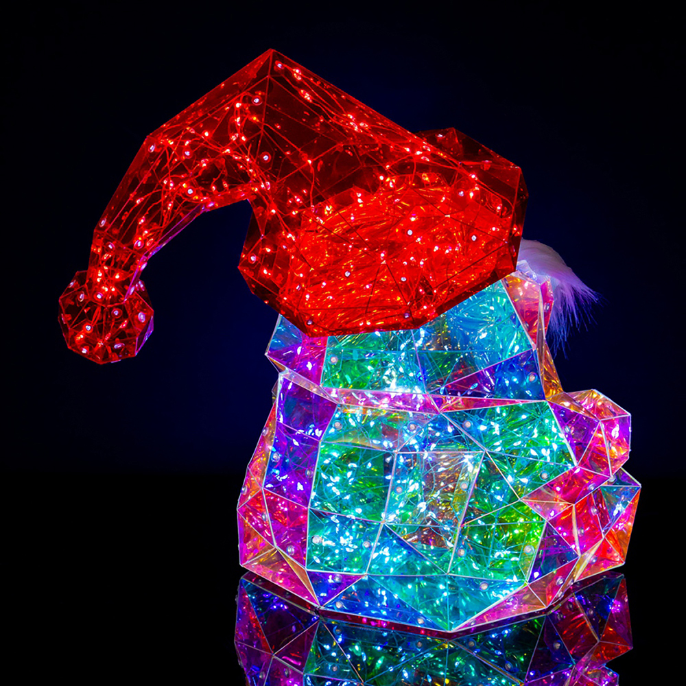 SDD1161  Lámpara De Noche Led Luz Holografica Forma De Santa Claus