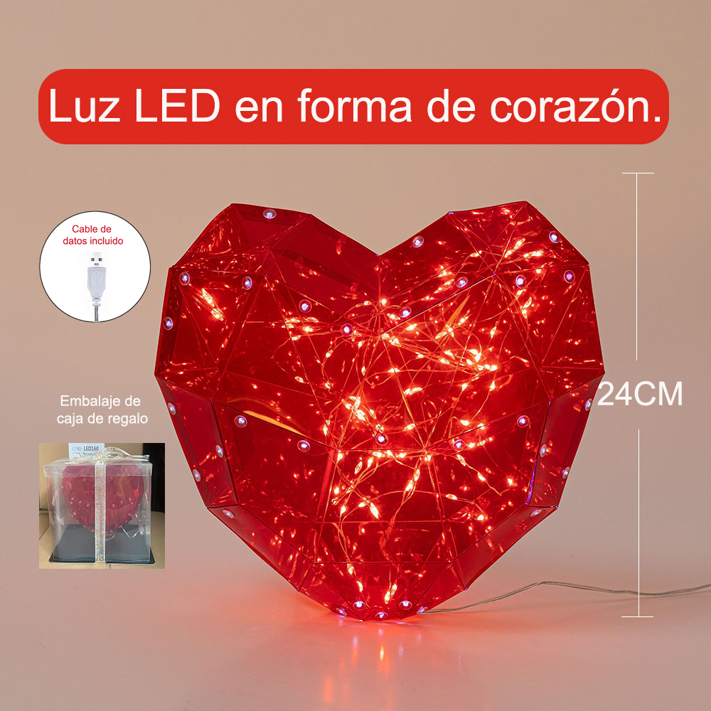 SDD1249  Lámpara De Noche Con Forma Corazón Valentín Para Dormitorio