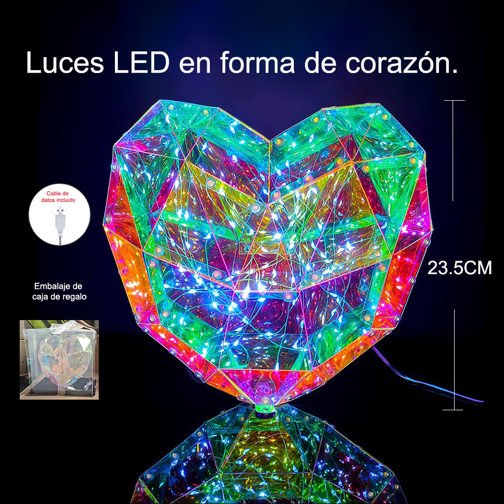 SDD1250 Luz Nocturna En Forma Corazón Noche Valentín Para Dormitorio